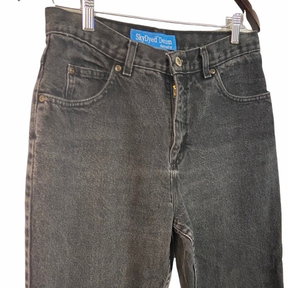 Vintage SkyDyed Denim Black Relaxed Fit Jeans - Picture 7 of 12